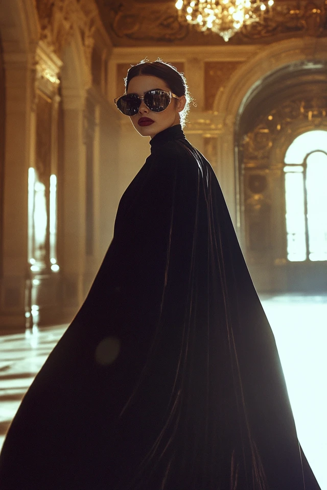 Combining Silk and Velvet for Dramatic Capes: A Luxurious Statement of Elegance - photo 6