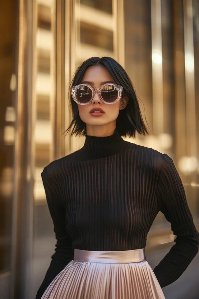 Combining Satin and Knits for Contrasting Textures: A Perfect Blend of Elegance and Comfort - photo 6