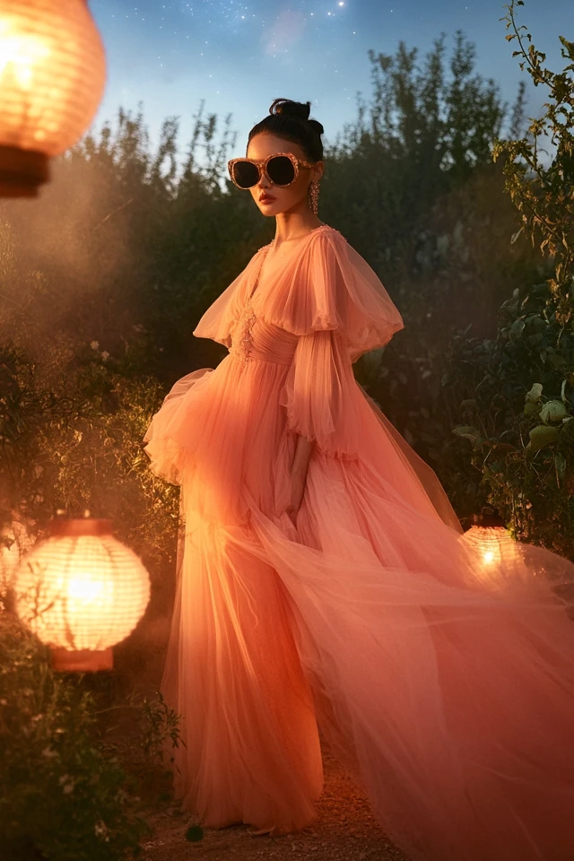 Combining Silk and Tulle for Dreamy Evening Gowns: Ethereal Elegance with a Luxurious Touch - photo 6