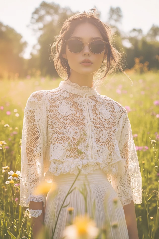 Combining Chiffon and Crochet for Romantic Summer Outfits - photo 5