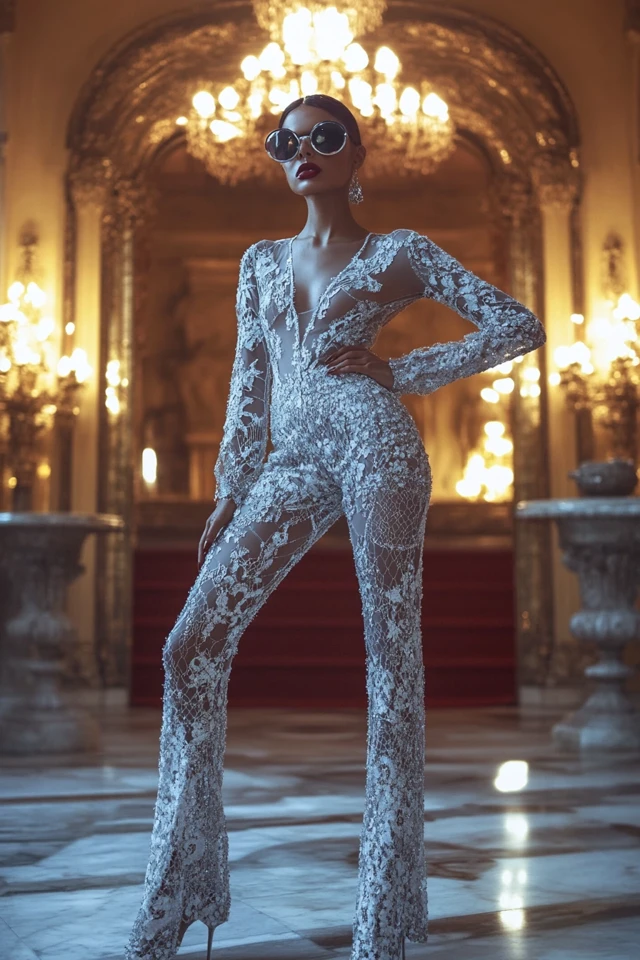 Lace and Metallics for Bold, Feminine Evening Looks: Commanding Elegance with a Daring Edge - photo 6