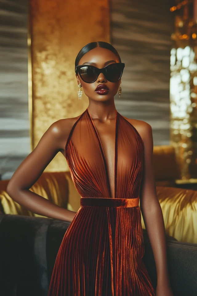 How to Combine Velvet and Sheer Panels in Dresses: A Guide to Elegant Contrast - photo 2