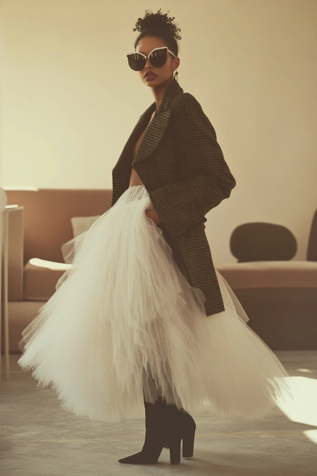 Tweed and Tulle for Unique Layered Outfits: A Modern Twist on Timeless Fabrics - photo 4