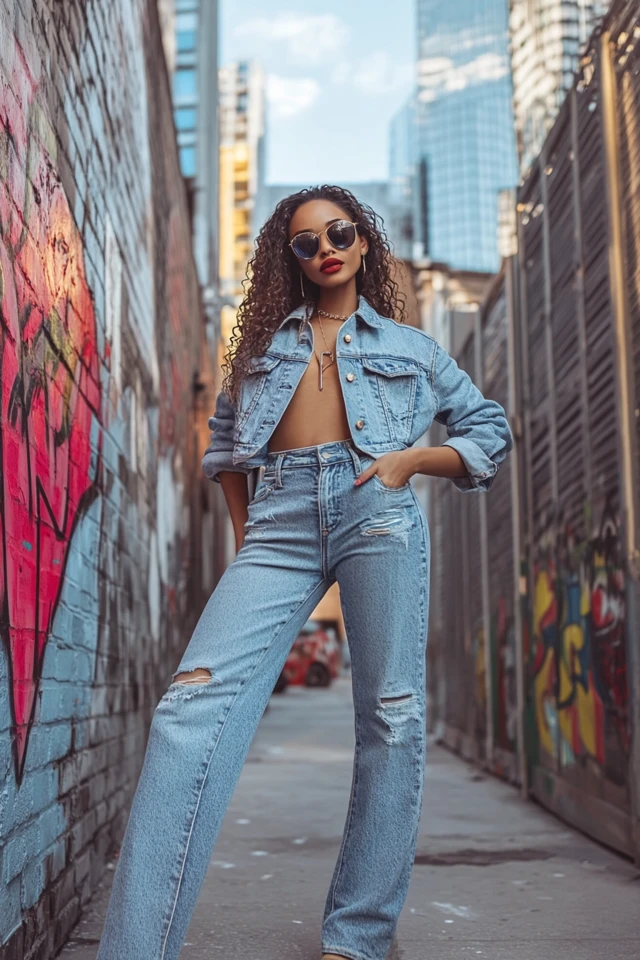 Denim and Metallics for Edgy Everyday Looks - photo 5