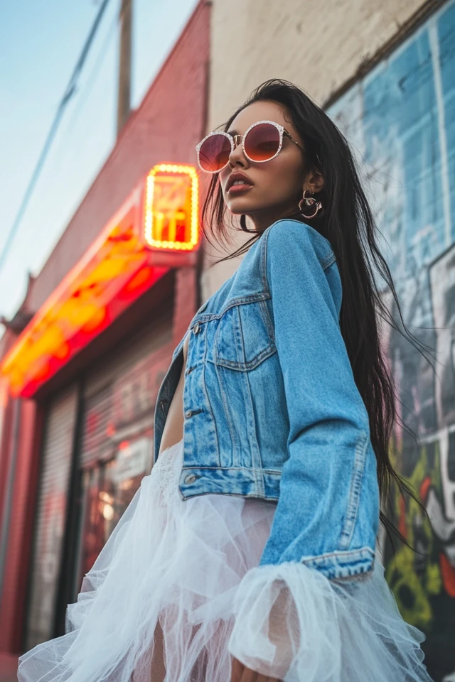 Denim and Tulle in Unique Everyday Outfits - photo 6