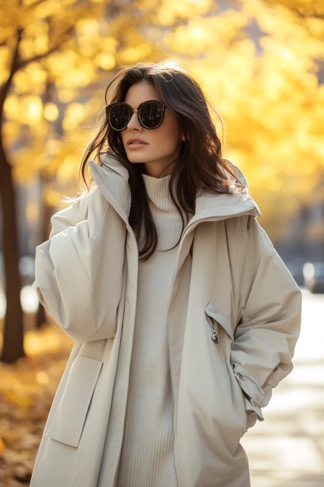 Oversized Parkas in Neutral Tones for Fall Layering - photo 6