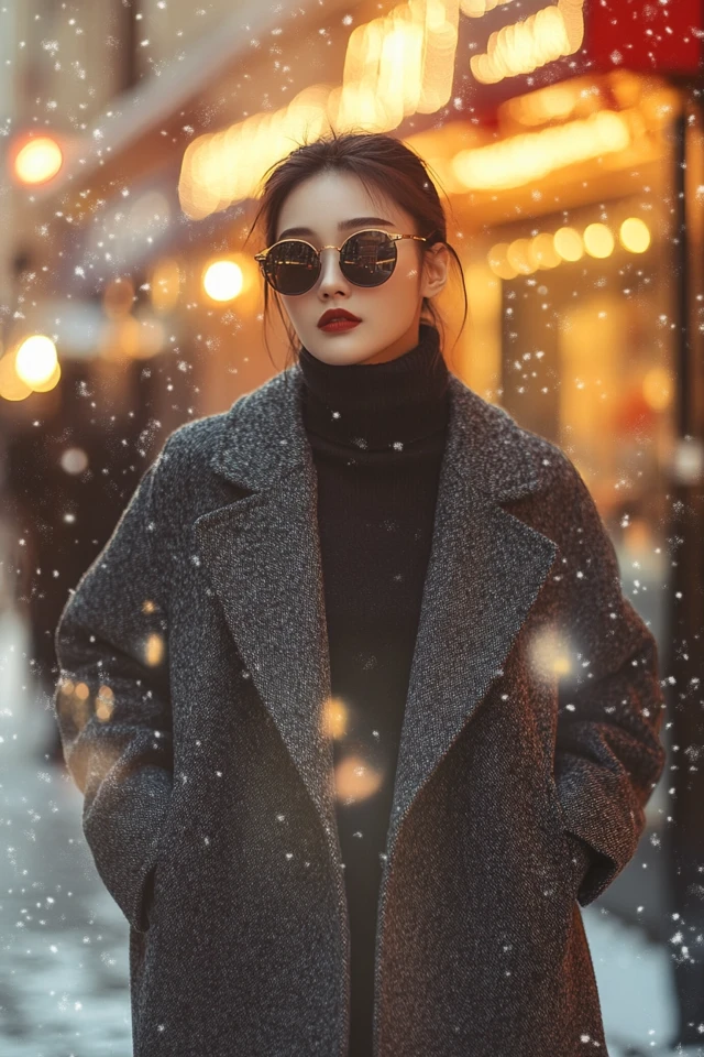 Soft Turtlenecks Under Wool Coats for Winter Warmth - photo 6