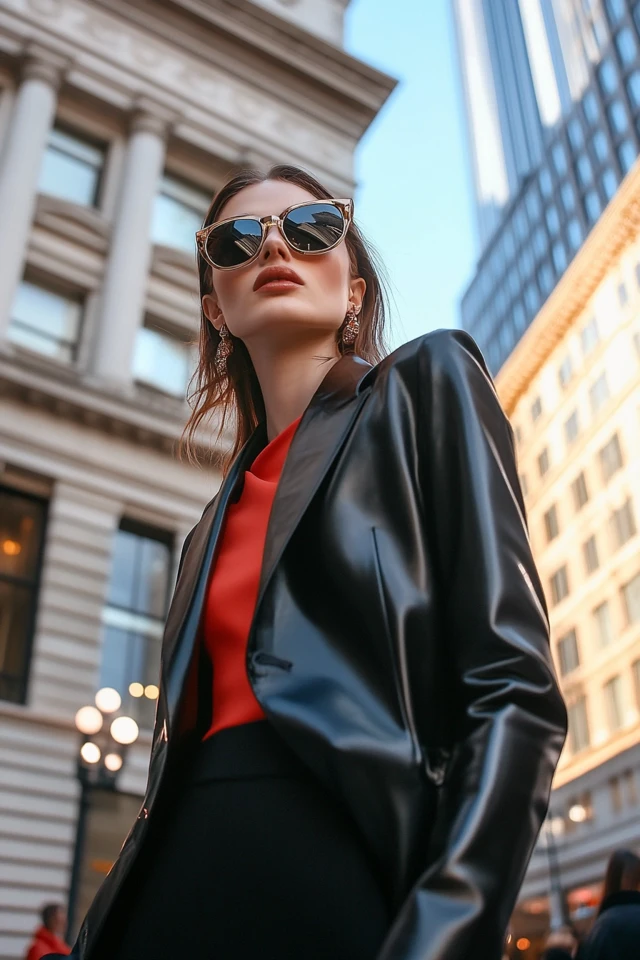 Faux Leather Blazers for Fall Power Looks - photo 6