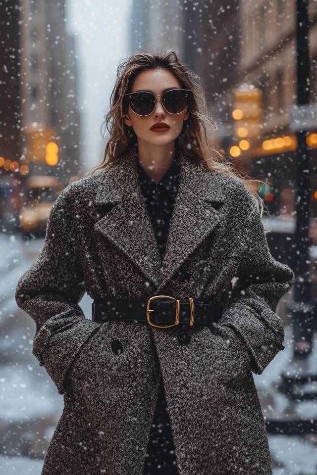 Statement Belts Over Oversized Coats for Winter Style - photo 6