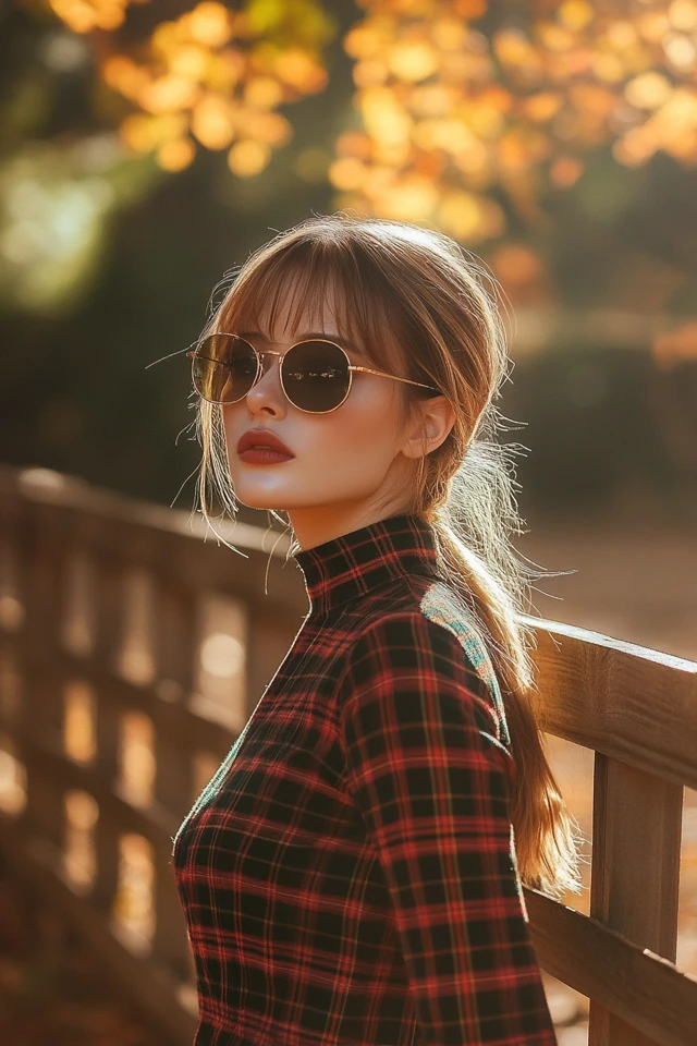 Striking Plaid Dresses for Fall Layers - photo 6