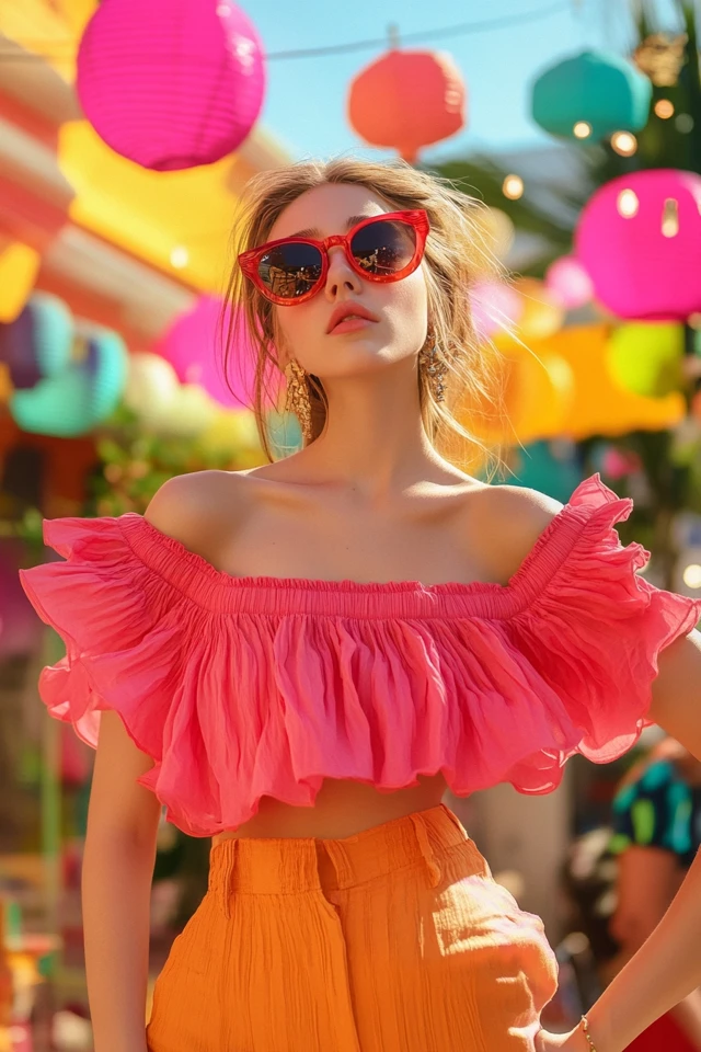 Ruffled Tops in Bright Colors for Summer Events - photo 6