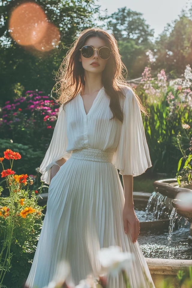 Pleated Maxi Skirts with Layered Details for Effortless Elegance - photo 6
