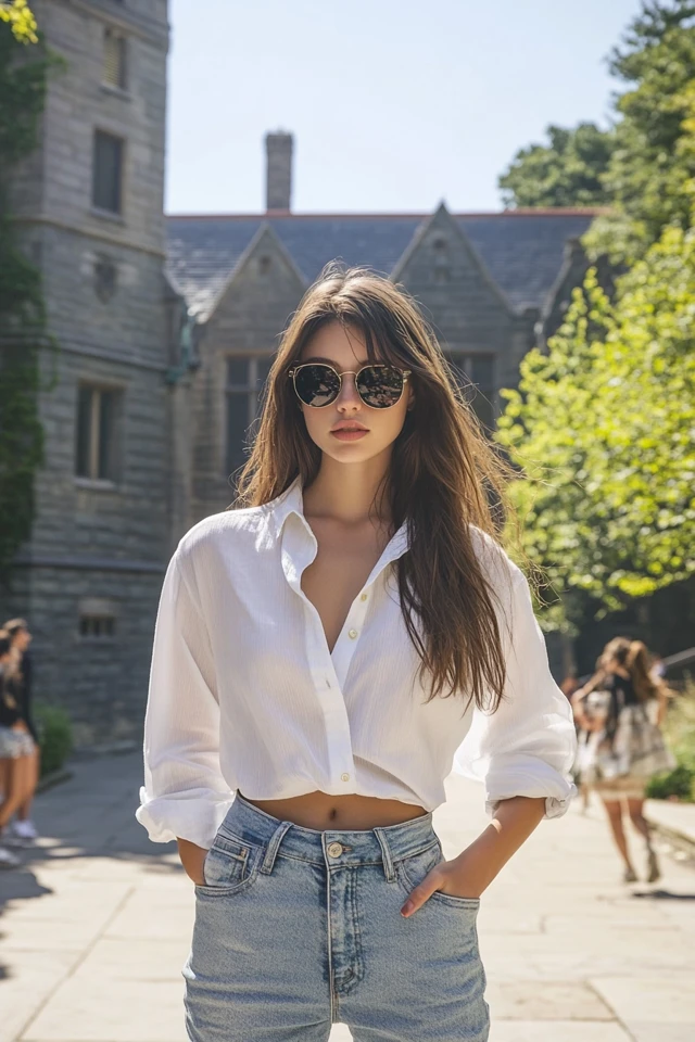 Casual Campus Styles with Oversized Button-Downs: Effortless Comfort Meets Academic Chic - photo 6