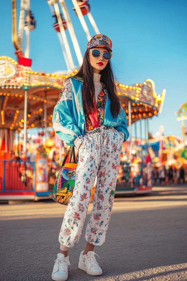 Vibrant Theme Park Attire with Fun Accessories: Stylish Comfort for a Day of Adventure - photo 2
