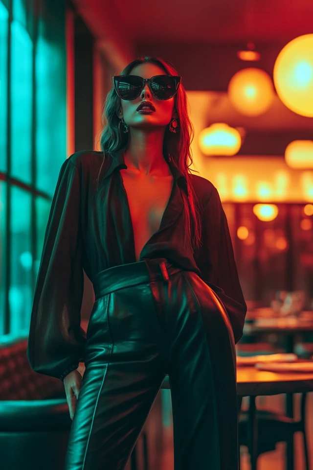 Edgy Dinner Date Styles with Leather Pants: Bold Looks for a Night Out - photo 6