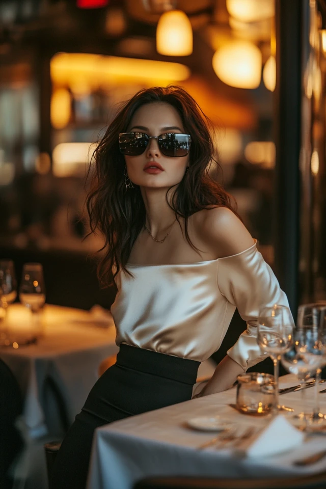 Effortless Wine and Dine Evening Looks with Satin Tops: Sophistication Made Simple - photo 6