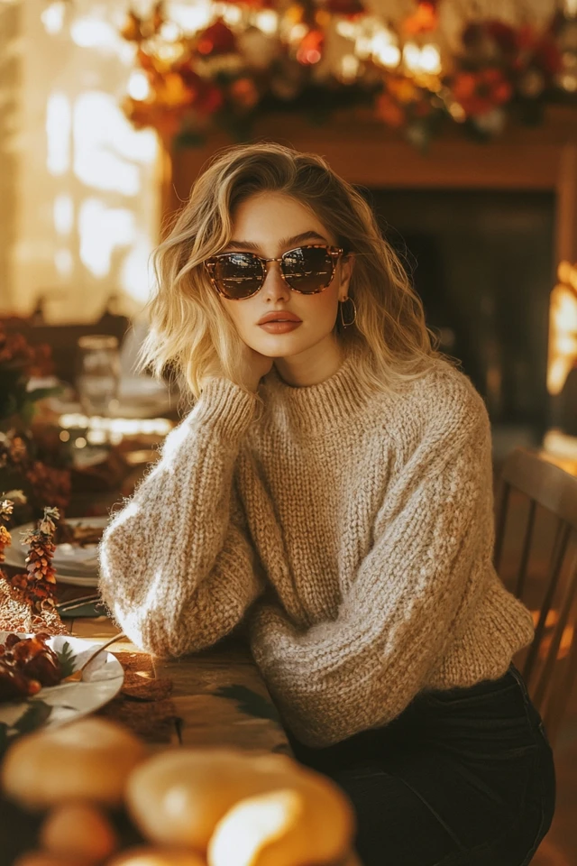 Trendy Friendsgiving Outfits with Festive Sweaters: Cozy Style for Heartwarming Gatherings - photo 6