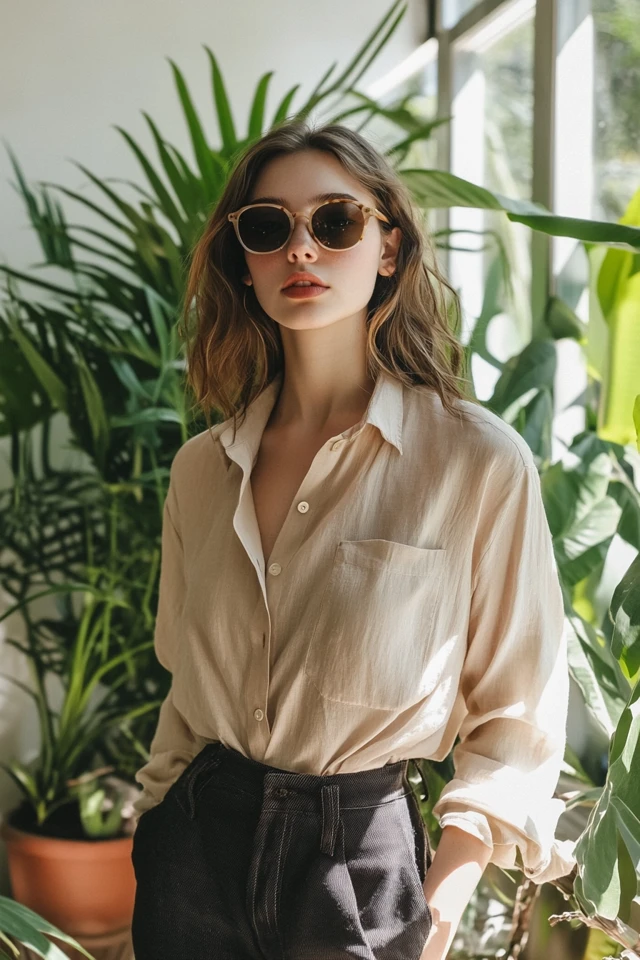 Relaxed Button-Up Shirts for Casual Elegance: Effortlessly Chic and Timelessly Versatile - photo 6