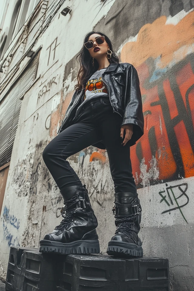 Statement Chunky Boots for Edgy Outfits - photo 5