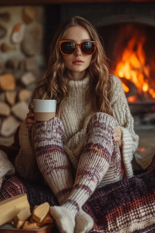 Cozy Knit Socks for Extra Warmth Indoors - photo 6