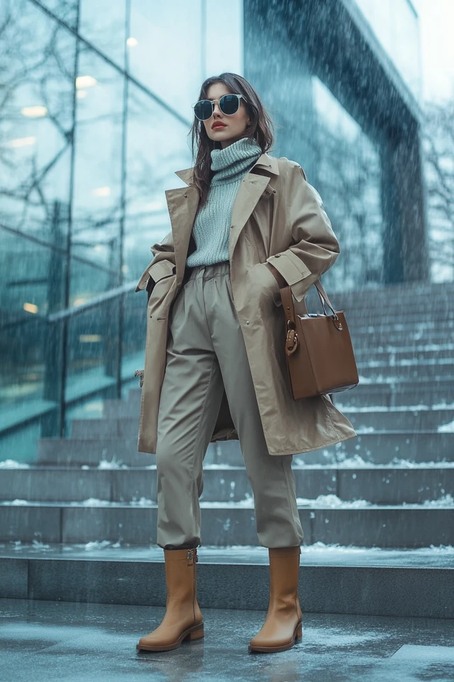 Slim Waterproof Pants for Rainy Days at Work - photo 6
