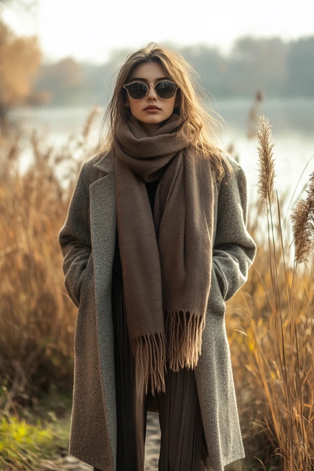 Stylish Layered Scarves for Cool Morning Walks - photo 6