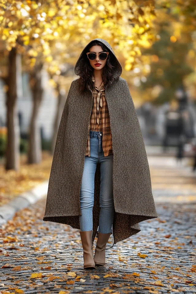 Water-Repellent Capes for Wet Fall Days - photo 6