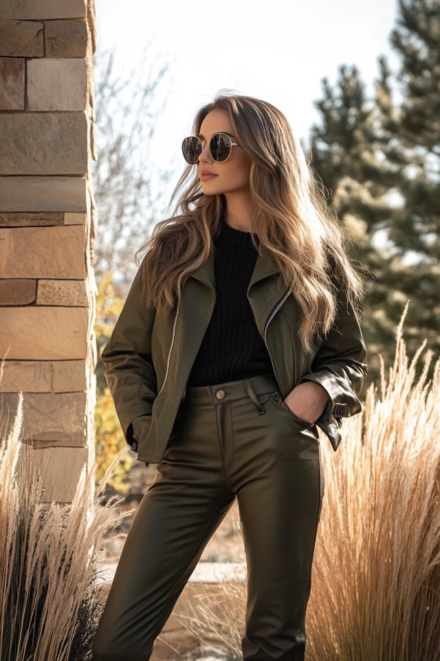 Fitted Leather Pants for Dry, Crisp Weather: Edgy, Sleek, and Perfectly Seasonal - photo 7
