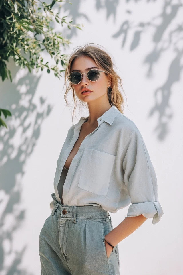 Combining Soft Linen and Rigid Denim in Summer Outfits: The Perfect Blend of Comfort and Style