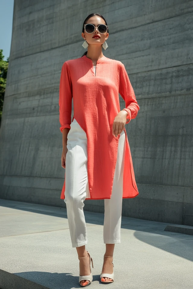 The Best Coral and Soft Grey Color Palettes for Tunics - photo 6