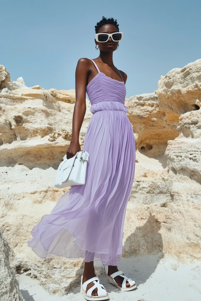 Soft Lavender and White Pairings for Chic Summer Dresses - photo 6