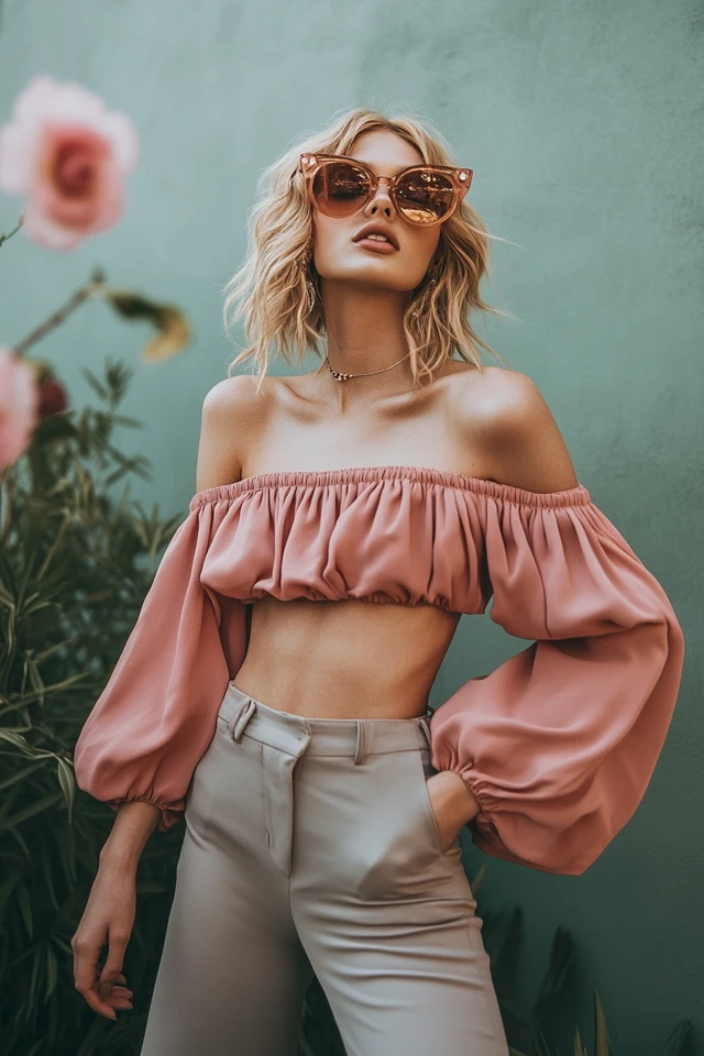 Dusty Rose and Cool Slate in Romantic Tops - photo 6