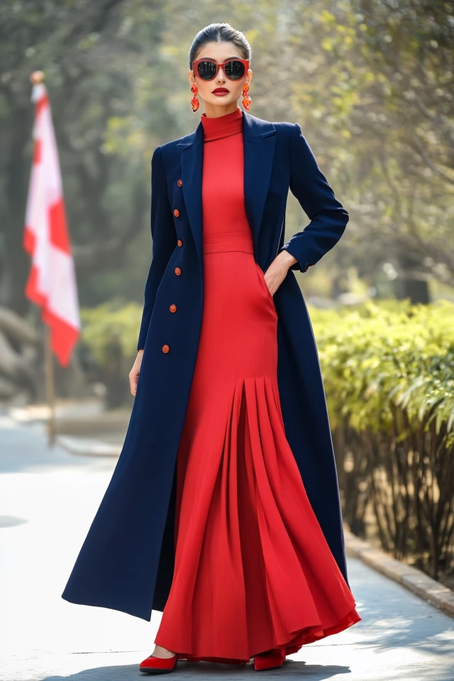 Regal Red and Navy Ensembles for Patriotic Events - photo 6