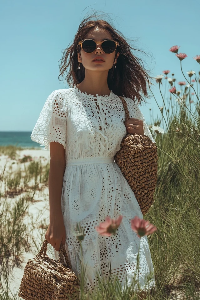 Combining Linen and Eyelet for Breezy Dresses - photo 6