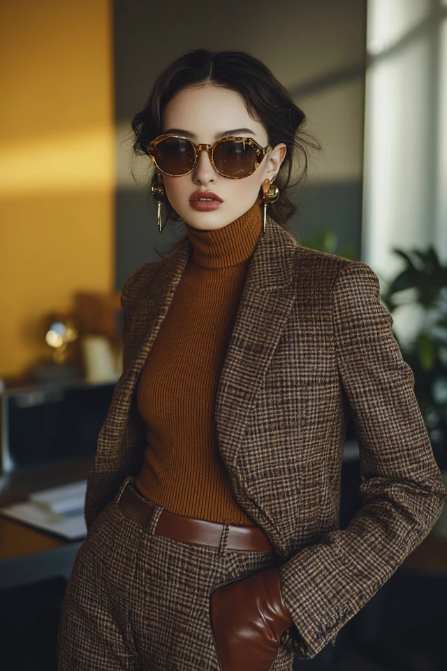 Mixing Tweed and Faux Leather in Modern Workwear - photo 6