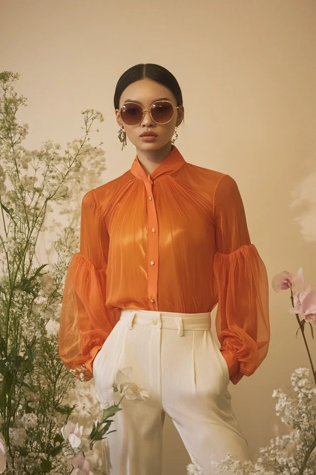 Mixing Chiffon and Silk in Feminine Blouses - photo 6
