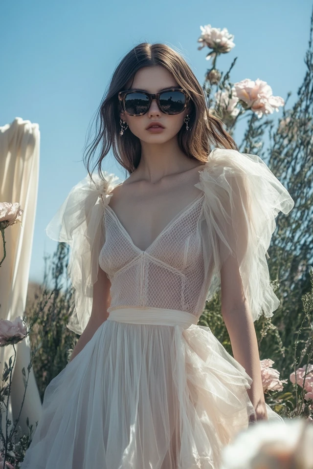 Combining Sheer Mesh and Tulle for Ethereal Dresses - photo 2