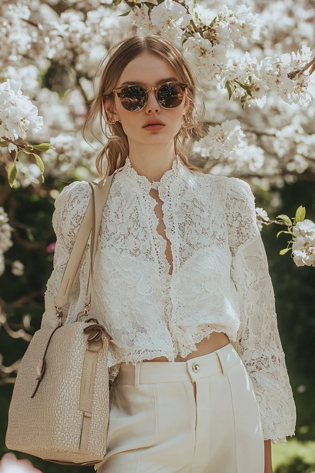How to Wear Linen and Lace Together in Spring Outfits - photo 6