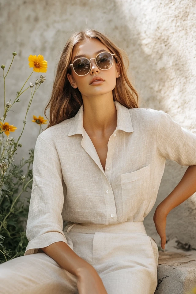 Linen Shirts in Neutral Shades for Spring Versatility - photo 6