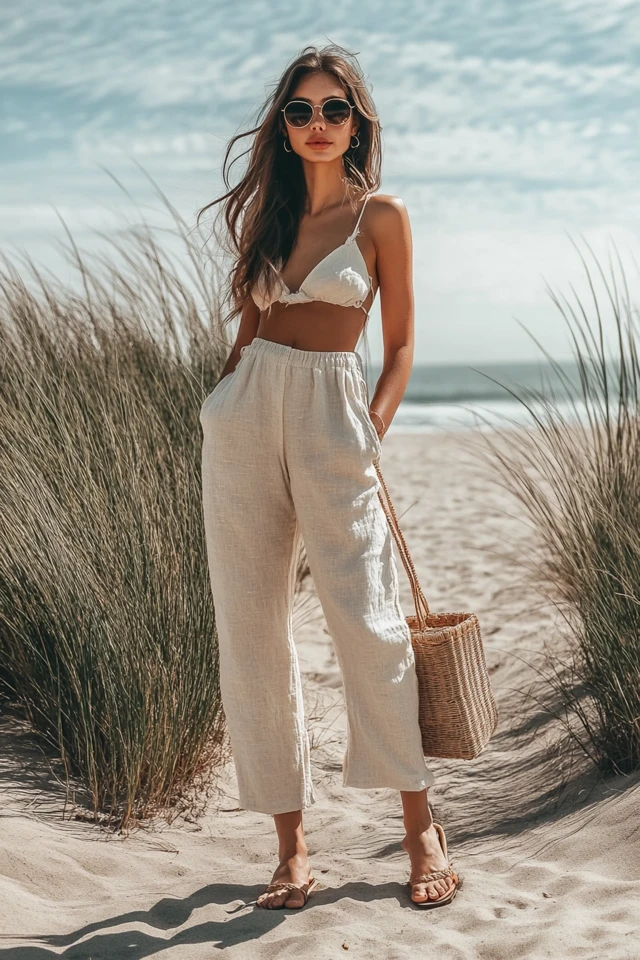 Wide-Leg Linen Pants for Summer Comfort - photo 6