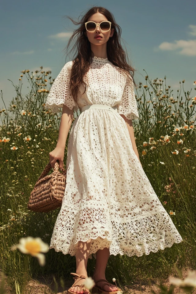 Eyelet Fabric in Feminine Spring Dresses - photo 6