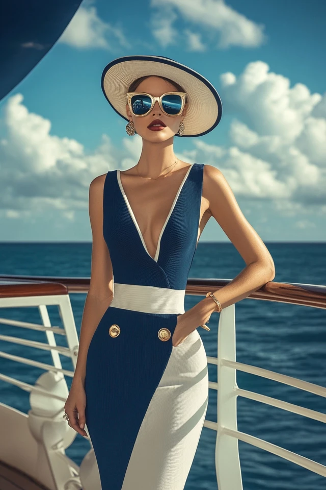 Sleek Anniversary Cruise Dresses with Nautical Touches - photo 6