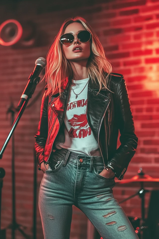 Edgy Open Mic Night Looks with Leather Jackets - photo 6