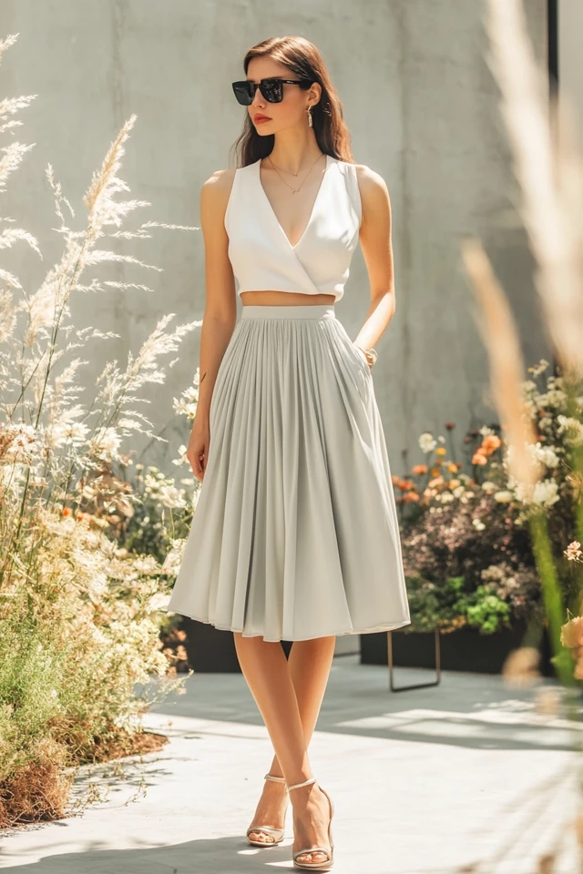 Simple Midi Skirts for Feminine Looks - photo 6