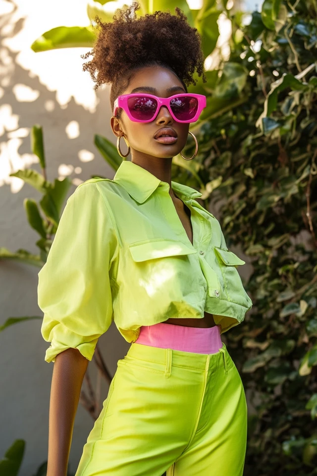 Fun Lime Green and Pink Outfits for Summer Adventures - photo 6