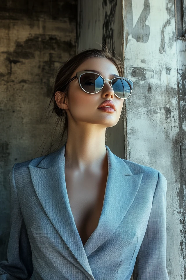 Soft Blue and Taupe Palettes for Office Dresses: Elegant and Professional Styling - photo 6
