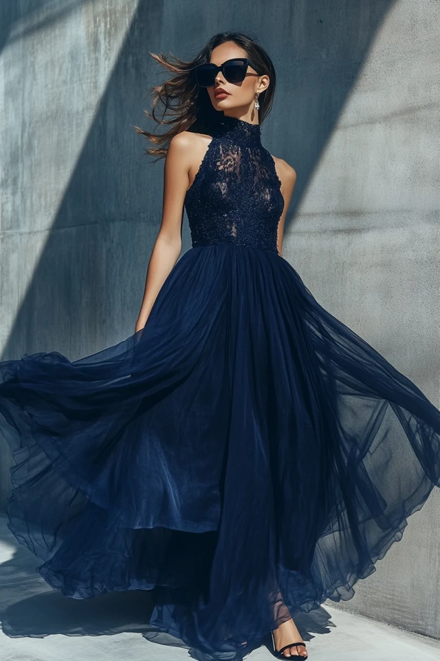 Elegant Navy Dresses for Evening Receptions - photo 6