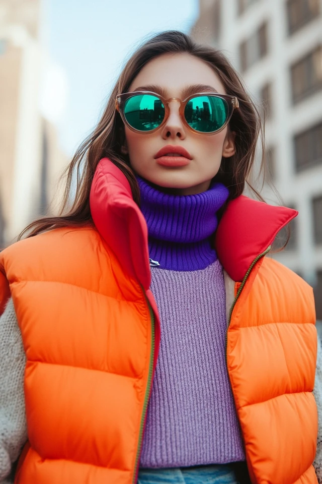 Puffer Vests in Bold Colors for Winter Occasions - photo 6