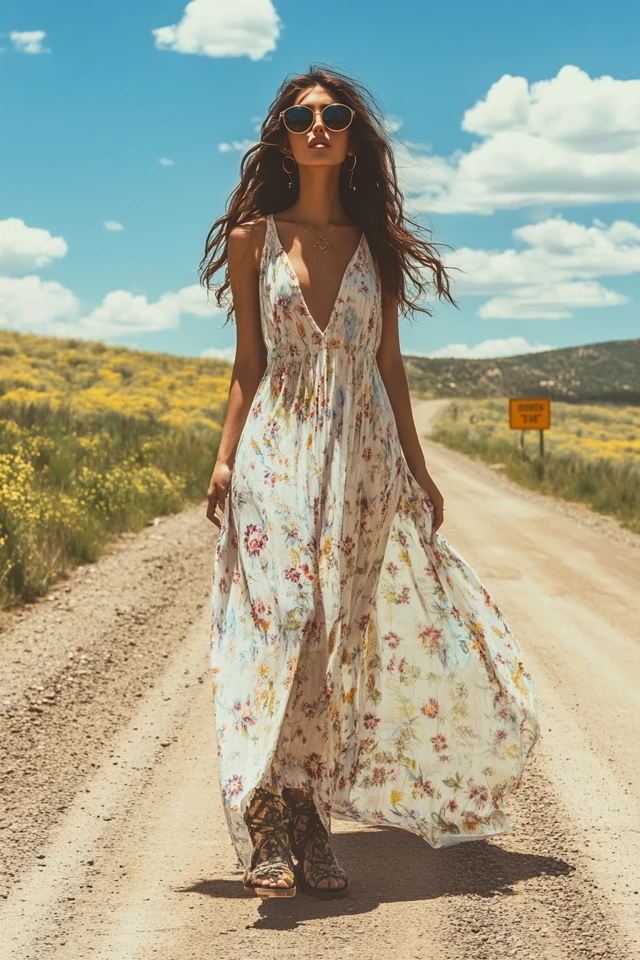 Bohemian Maxi Dresses for Spring Road Trips - photo 5