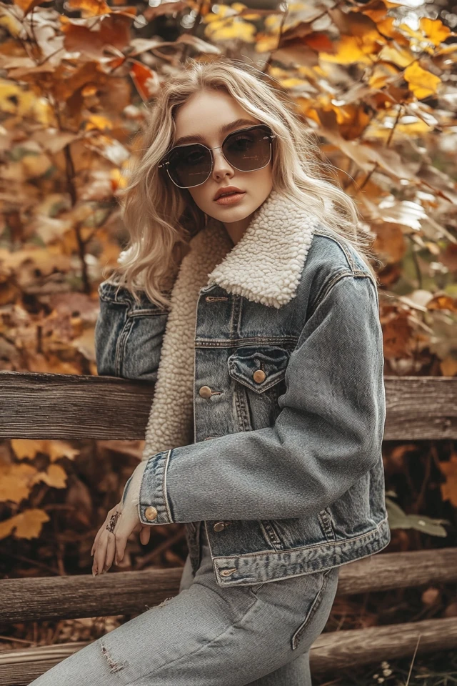 Denim Jackets with Shearling Linings for Fall Warmth - photo 6